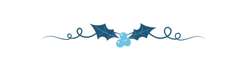 a scrollwork page break featuring holly