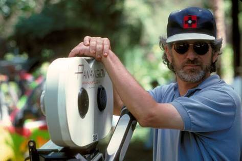 steven spielberg holding a camera